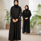 Elegant Black Abaya with Bow