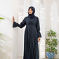 Blue Pleated Flare Abaya