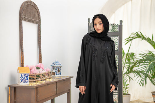 Beaded black Handwork Abaya