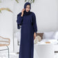 Navy Grace Abaya with Hijab
