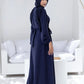 Navy Grace Abaya with Hijab