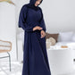 Navy Grace Abaya with Hijab
