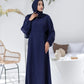 Navy Grace Abaya with Hijab