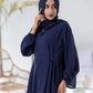 Navy Grace Abaya with Hijab
