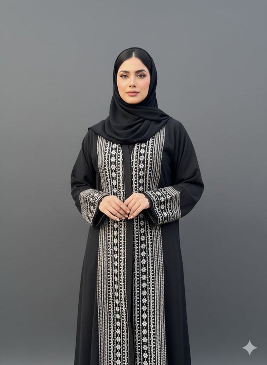 Wadiha skin Embroidered Abaya