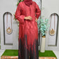 Layali  maroon black Abaya