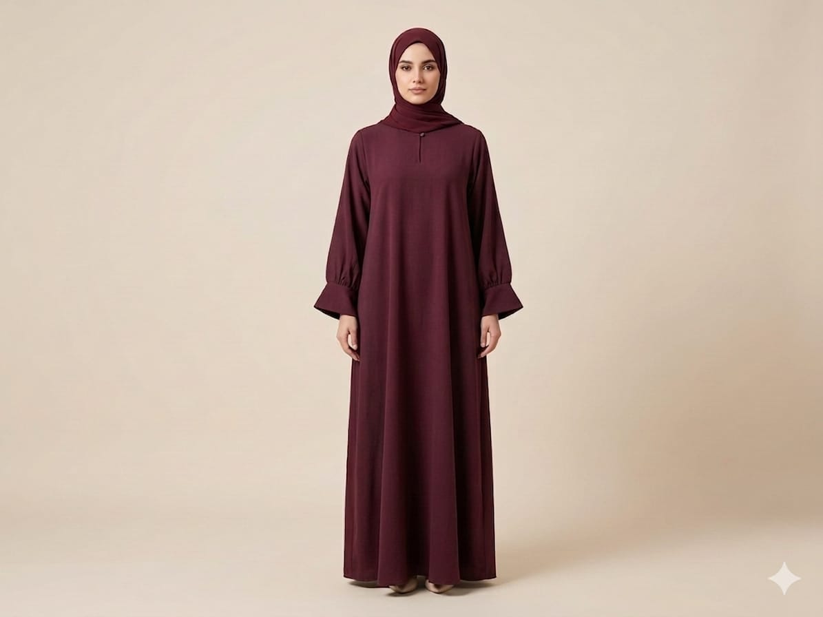 Burgundy Grace Abaya