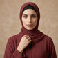 Maroon Luxe Abaya