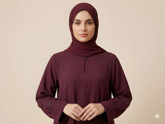 Burgundy Grace Abaya
