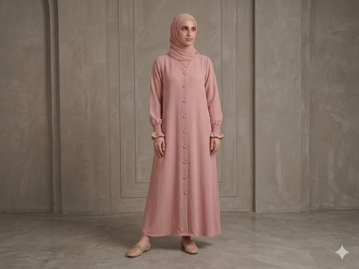 Petal Abaya With Hijab