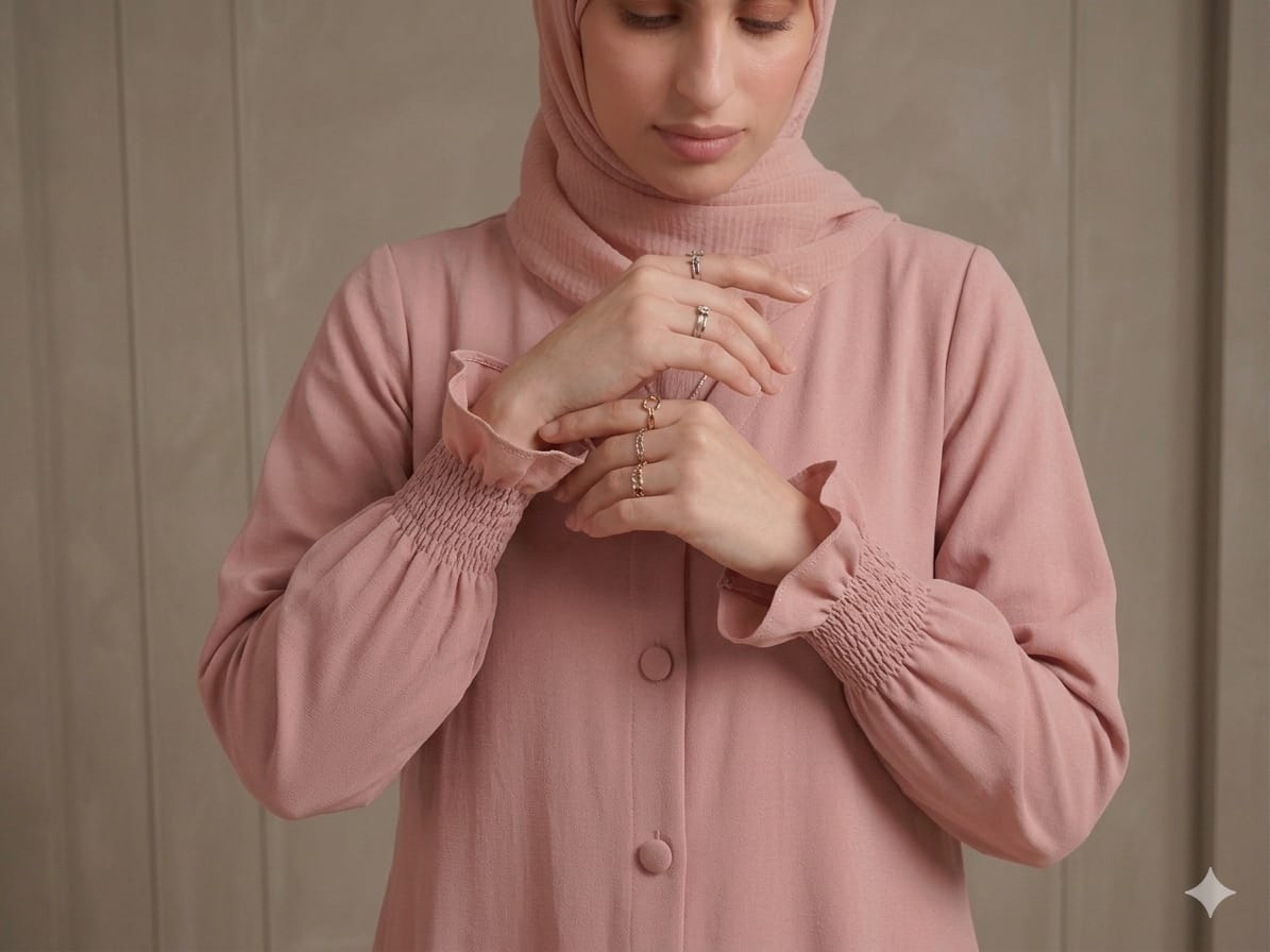 Petal Abaya With Hijab