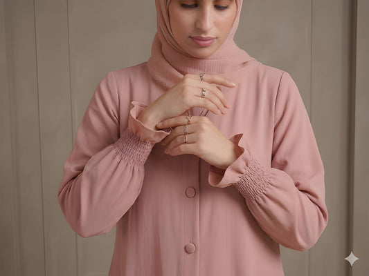 Petal Abaya With Hijab