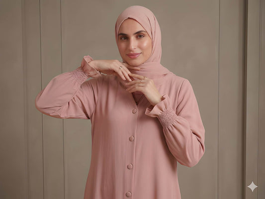Petal Abaya With Hijab