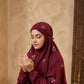Embroidered Namaz Chaddar - Mahroon D3