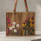 Noir Floral Embroidered Tote Bag