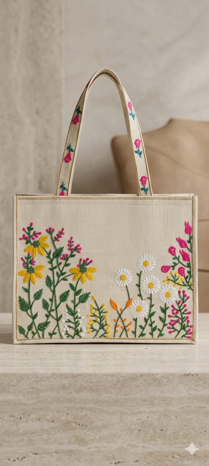 Daisy Meadow Tote Bag