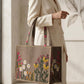 Mocha Garden Embroidered Bag