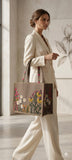 Mocha Garden Embroidered Bag