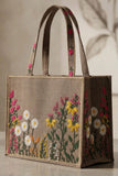Mocha Garden Embroidered Bag