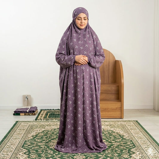 DARk Blue Printed Namaz Chaddar