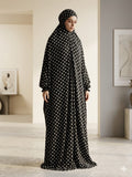 Noor Circle Print Namaz Chaddar – Black