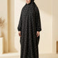 Baghban Sprig Print Namaz Chaddar – Black