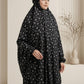 Chameli Printed Namaz Chaddar – Black