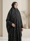Chameli Printed Namaz Chaddar – Black
