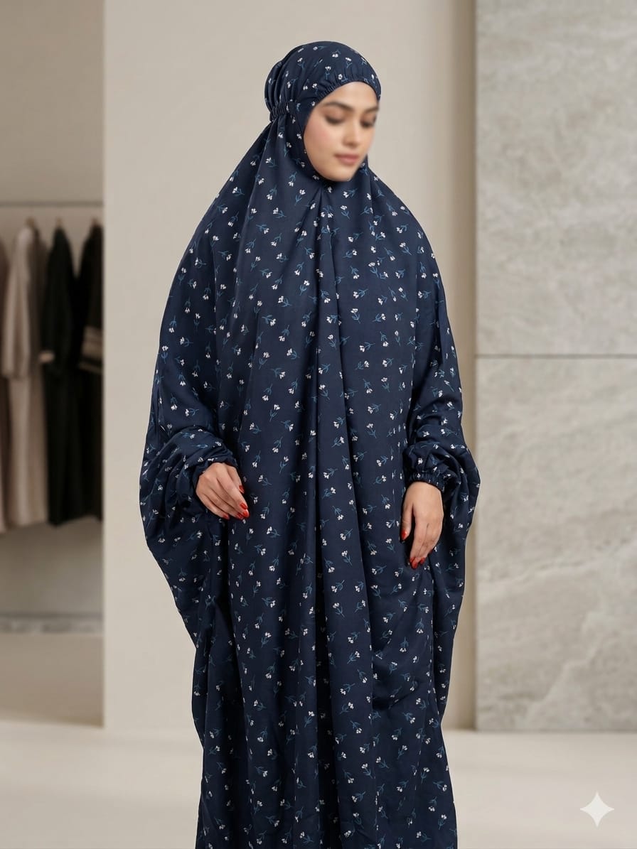 Dark Blue Namaz Chaddar