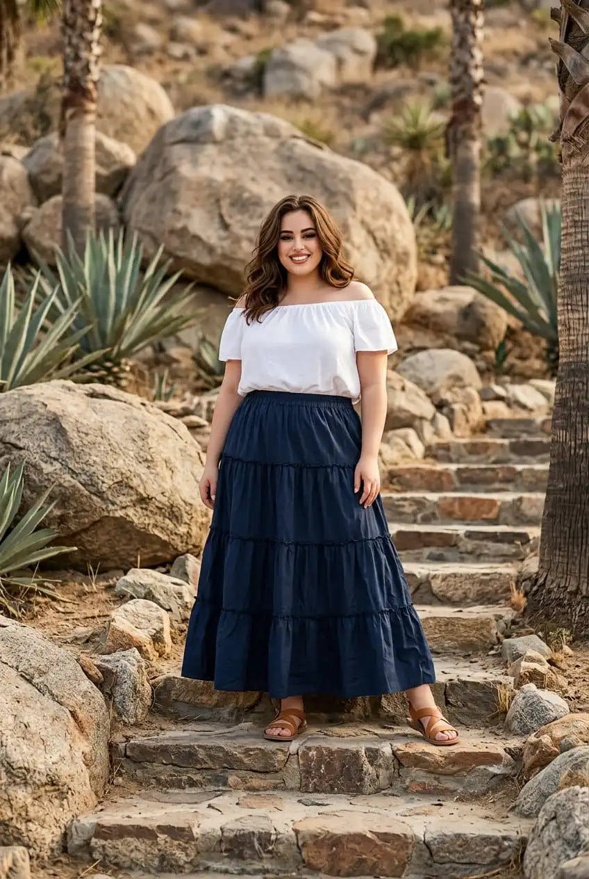 Breezy Tier Maxi Skirt