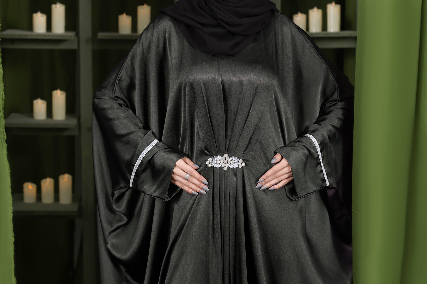 Midnight Shimmer Kaftan Abaya
