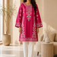 Multi Purple Embroidered Short Kurti