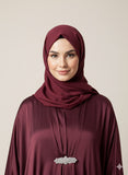 Maroon Shimmer Kaftan Abaya
